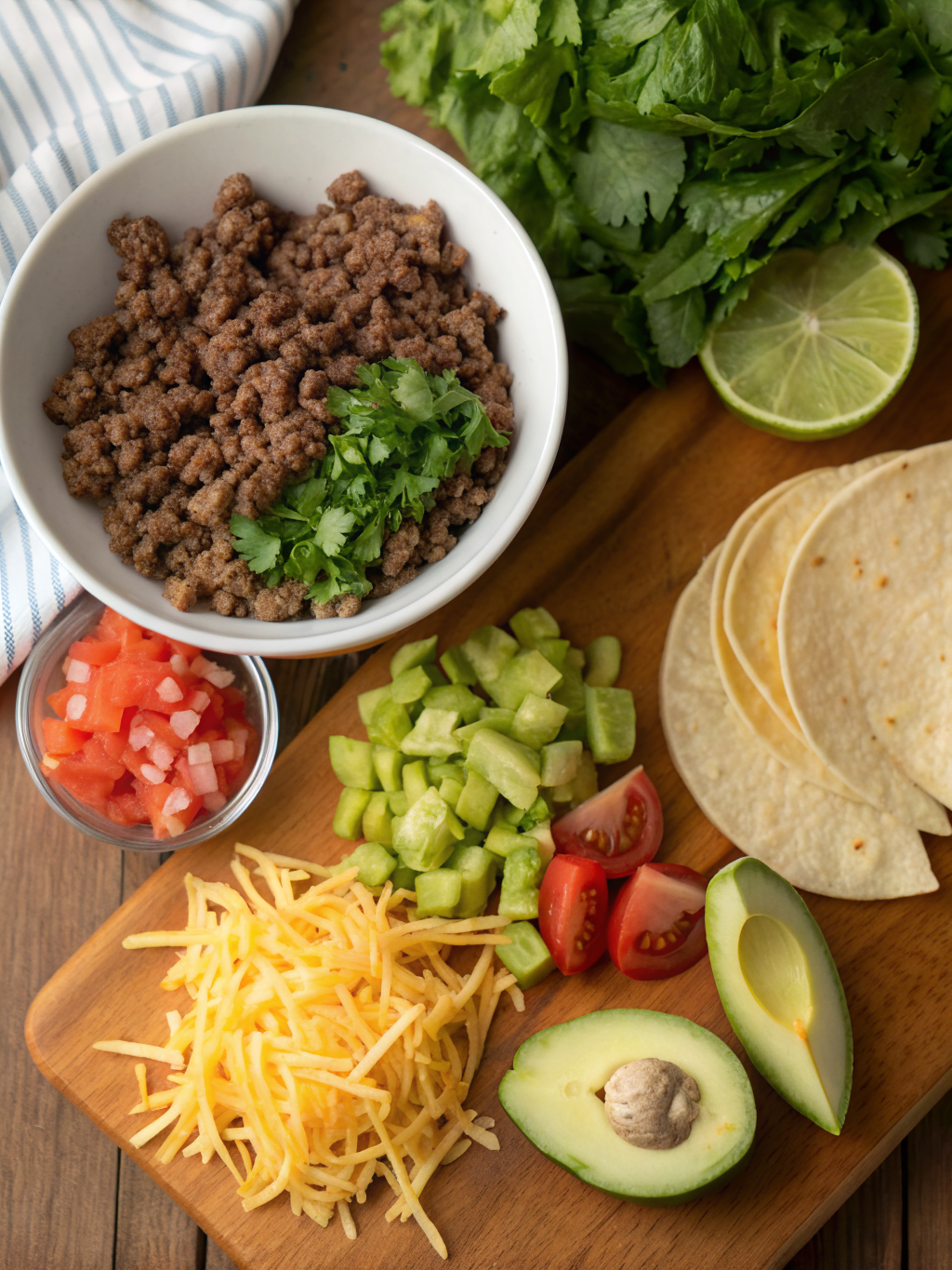 ground beef tacos ingredients